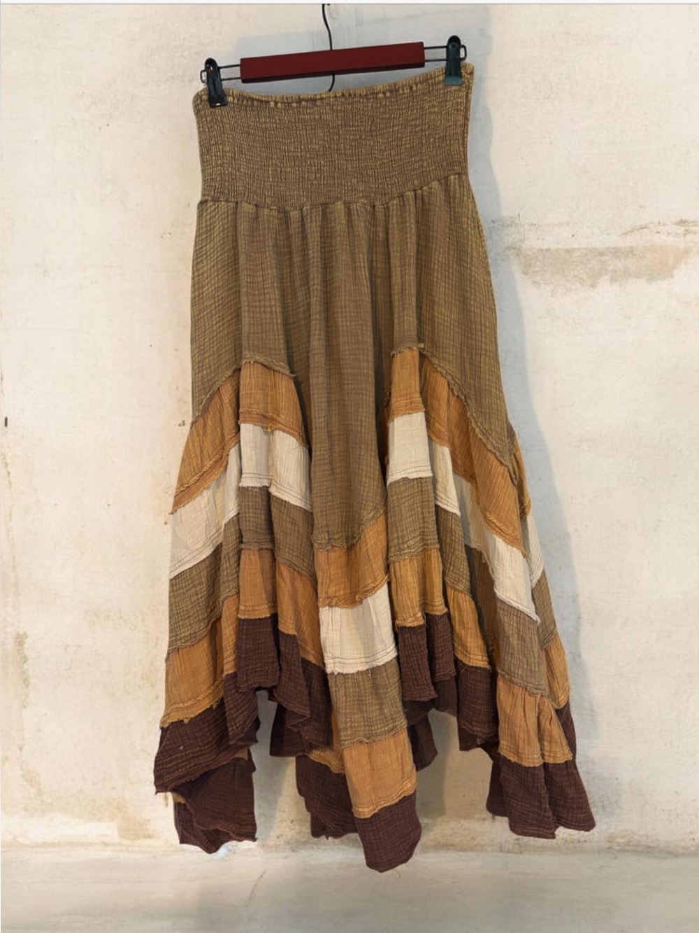 Oli & Hali Smocked Ruffle Tiered Maxi Skirt NWOT - Picture 10 of 11